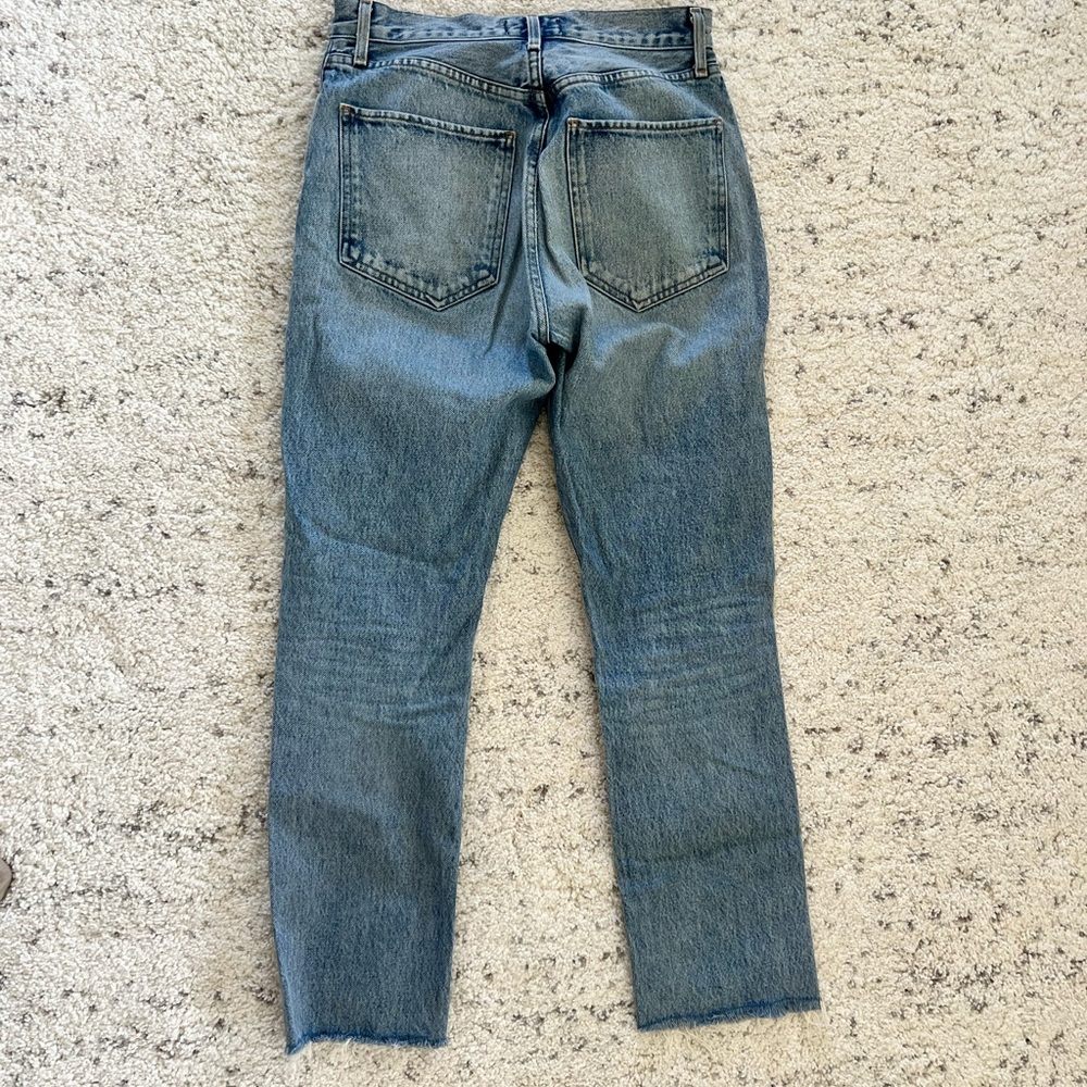 Agolde Riley High Rise Straight Crop Jeans - Picture 4 of 12